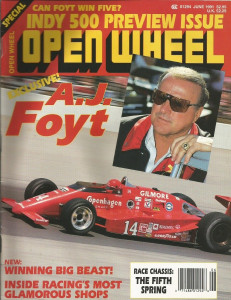 OPEN WHEEL 1991 JUNE - EMILY VOGLER, AJ FOYT, CALISTOGA, SAUNIER, CANTRELL